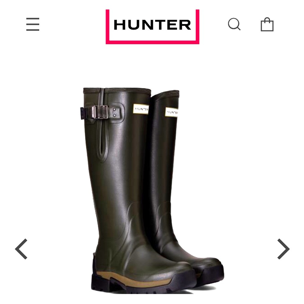 HUNTER Balmoral technical 👢 Sz 7 adjustable calf